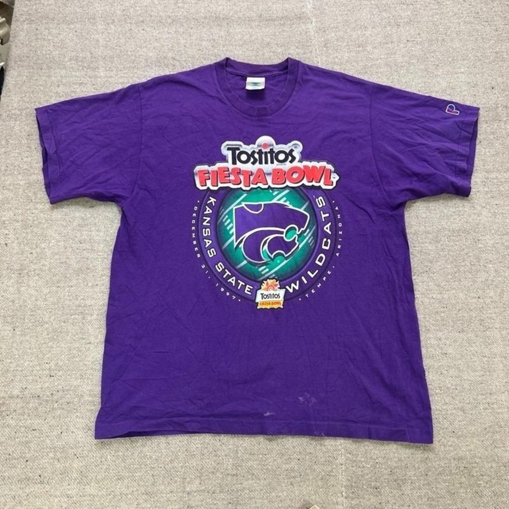 Vintage Kansas State Wildcats Shirt Mens XL Purple 1990s NCAA Fiesta Bowl